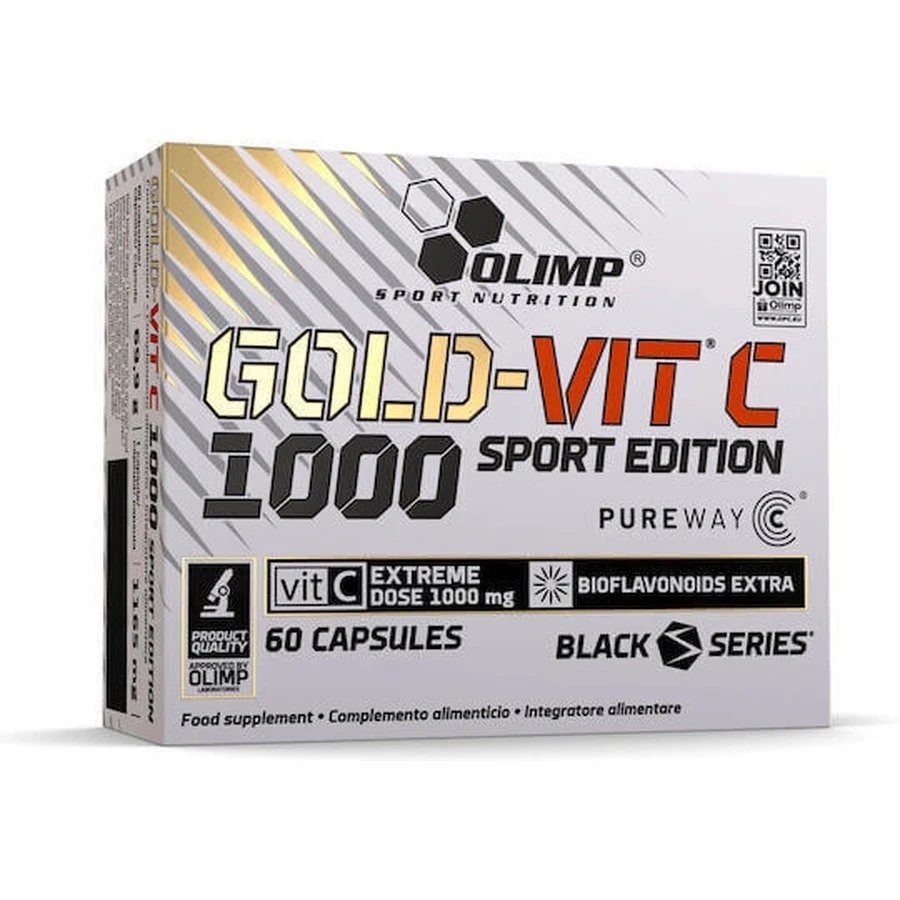 Olimp Sport Nutrition Gold-Vit C Вітамін для зміцнення імунітету, шкіри та антиоксидантної дії 200 мг Цитрусові, 60 капс.: ціни та характеристики