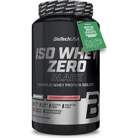 Biotech USA Iso Whey Zero Zero Черный сывороточный протеин с креатином без глютена и лактозы со вкусом клубники 908 гр.: цены и характеристики