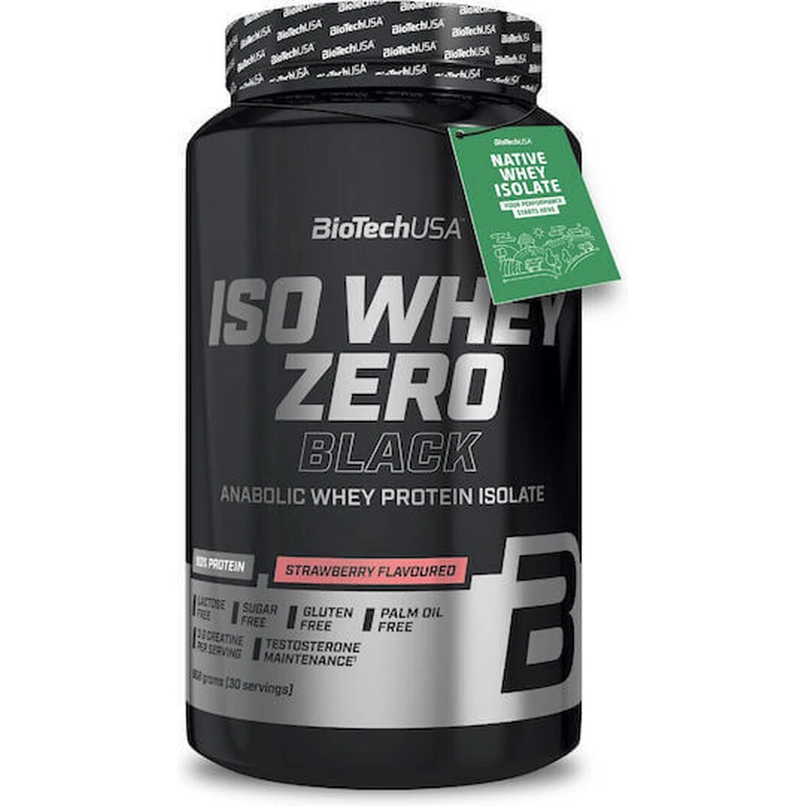 Biotech USA Iso Whey Zero Zero Черный сывороточный протеин с креатином без глютена и лактозы со вкусом клубники 908 гр.: цены и характеристики
