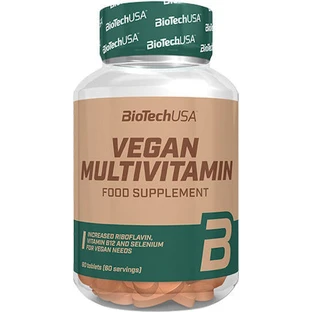 Biotech USA Vegan Vegan Multivitamin Мультивітамінний комплекс для енергії, зміцнення імунної системи та здоров'я птахів 60 таблеток
