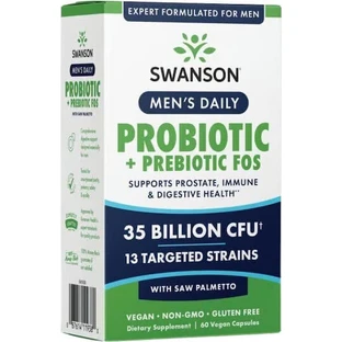 Swanson Чоловічий щоденний пробіотик + пребіотик FOS Probiotic 60 капс.