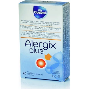 Cosval Alergix Plus Иммунная система Укрепляющая добавка 20 жевательных таблеток