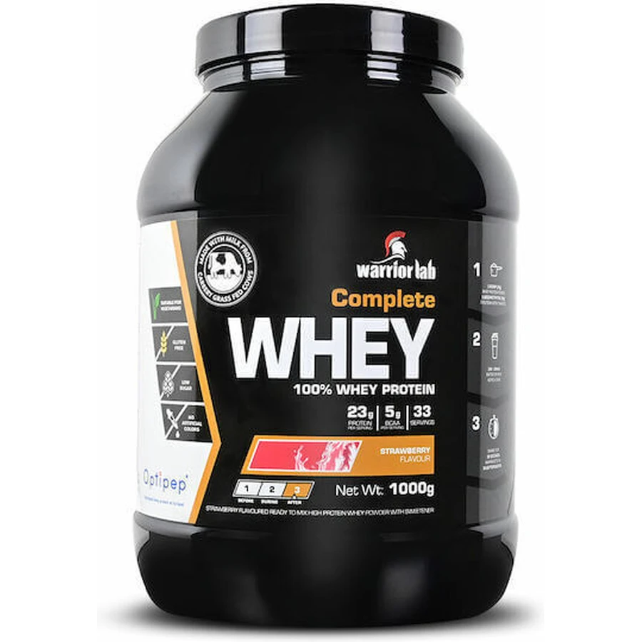Warrior Lab Complete Whey Whey Protein Сывороточный протеин без глютена со вкусом клубники 1 кг: цены и характеристики