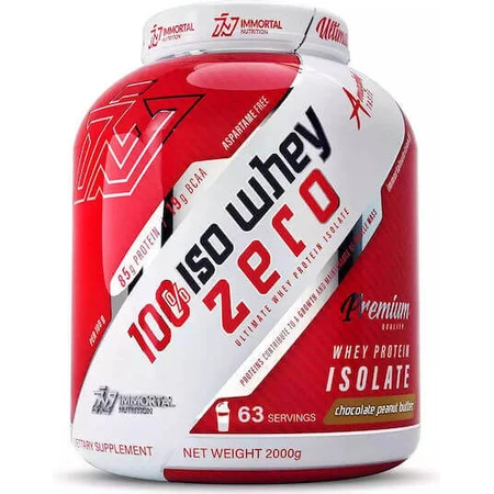 Immortal Nutrition 100% Iso Whey Нульовий сироватковий протеїн без лактози зі смаком шоколадно-арахісового масла 2 кг: ціни та характеристики