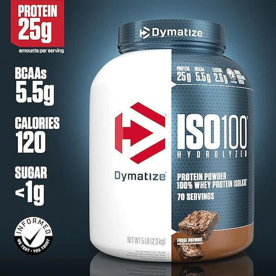 Dymatize ISO 100 Гидролизованный сывороточный протеин без глютена со вкусом шоколада для гурманов 2,264 кг: цены и характеристики