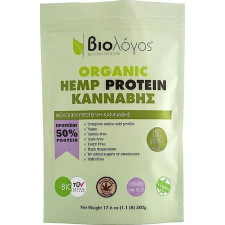 Viologos Organic Hemp Protein 50% Organic Gluten & Lactose Free 500gr: цены и характеристики