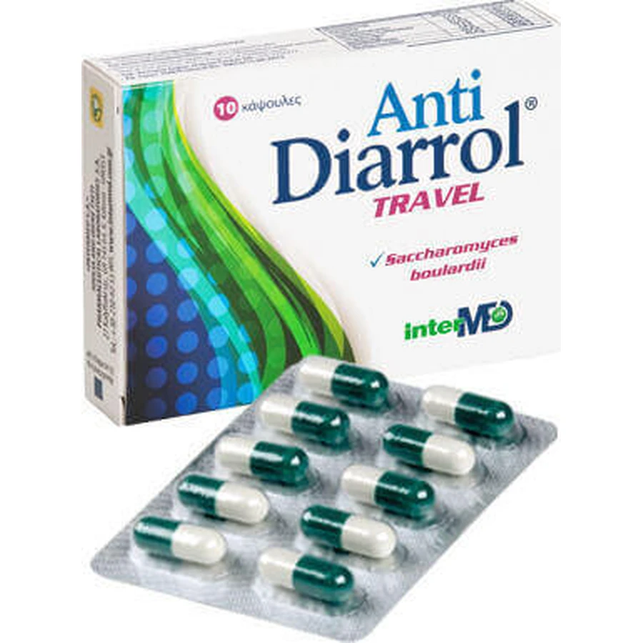 Пробіотик для подорожей InterMed Anti Diarrol Travel Probiotic 10 капс.: ціни та характеристики