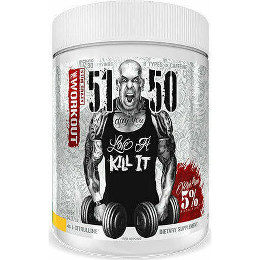 Rich Piana 5% Nutrition 5150 Stim Crazy Pre Workout Supplement 372gr Tropical Fury: цены и характеристики