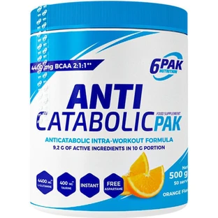 6pak Nutrition Anticatabolic Pak Bcaa 2:1:1 Bcaa Powder 500 Grams Orange