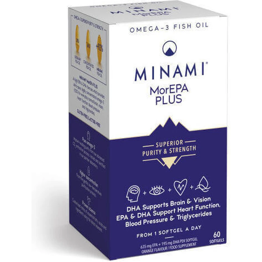 Риб'ячий жир Minami MorEPA Plus 60 м'яких гелів без смаку: ціни та характеристики