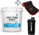 Biotech Usa 100% Pure Whey 4000g Strawberry & Katerelos Fitness Slimming Sweat Belt 130cm X 26.50cm X 5mm One Size & Biotech Usa Wave Shaker 600ml Black-smoking Customised Package