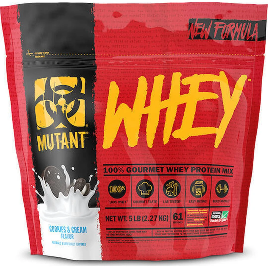 Mutant Gourmet Whey Protein Смесь сывороточных протеинов со вкусом печенья и сливок 2,27 кг: цены и характеристики