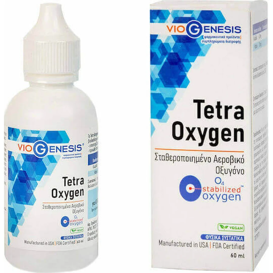 Viogenesis Tetra Oxygen O4 Стабилизированная кислородная пищевая добавка Special 60 мл: цены и характеристики