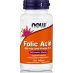 Now Foods Фолієва кислота Вітамін для здоров'я нервової системи 800мкг 250 таблеток: ціни та характеристики