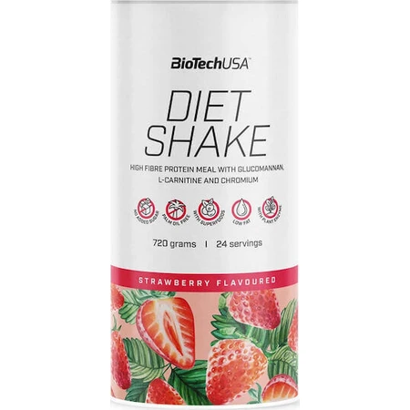 Biotech USA Diet Shake Сывороточный протеиновый коктейль со вкусом клубники 720гр: цены и характеристики