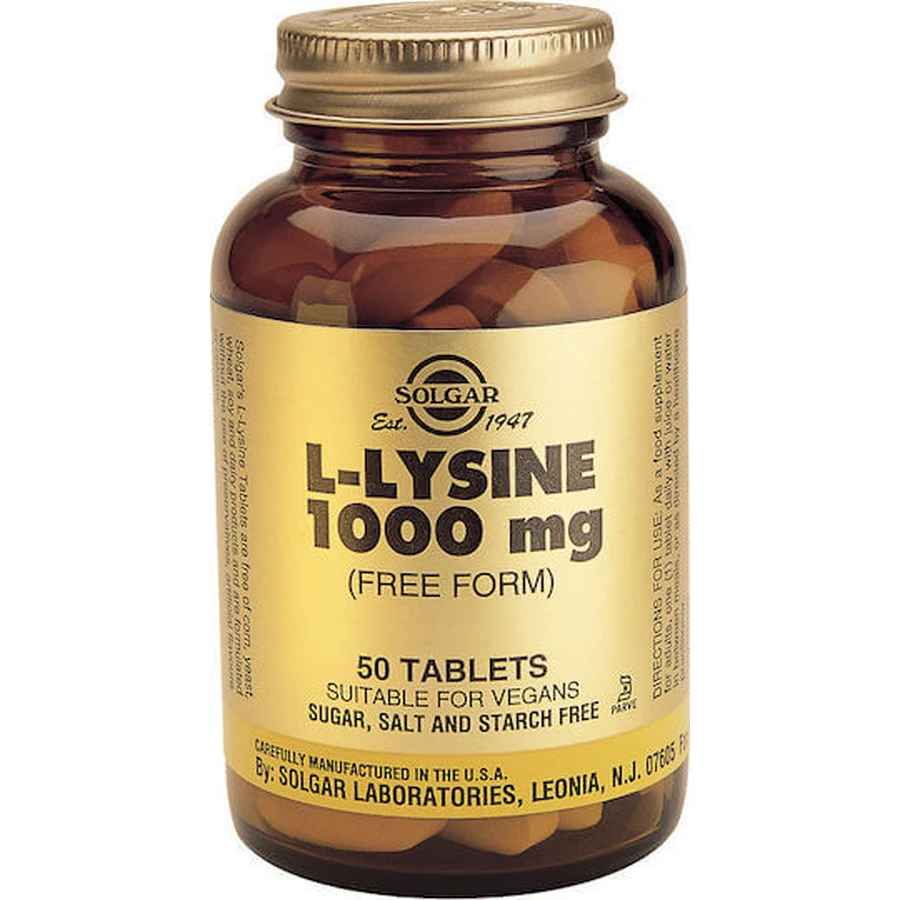 Solgar L-Lysine 50 таблеток без ароматизаторов: цены и характеристики