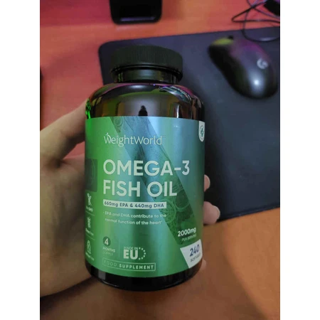 WeightWorld Омега 3 риб'ячий жир риб'ячий жир 2000 мг 240 м'яких гелів без смаку: ціни та характеристики