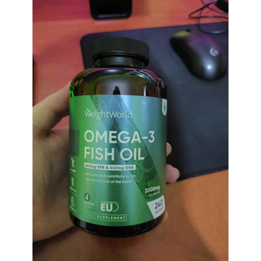 WeightWorld Омега 3 риб'ячий жир риб'ячий жир 2000 мг 240 м'яких гелів без смаку: ціни та характеристики