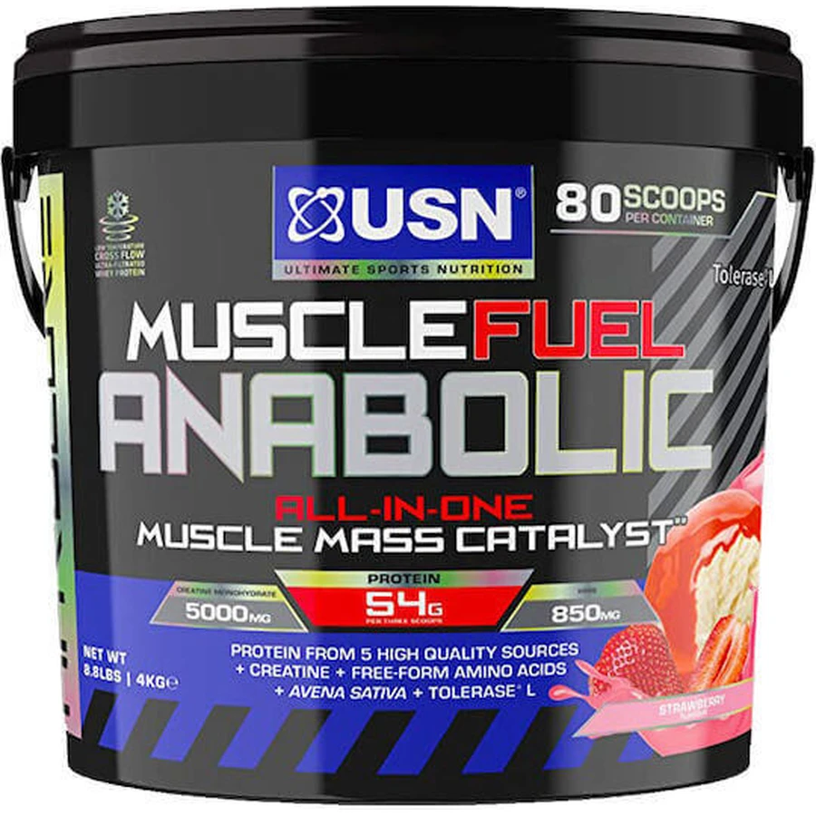USN Muscle Fuel Anabolic Muscle Fuel с креатином и клубничным вкусом 4 кг: цены и характеристики