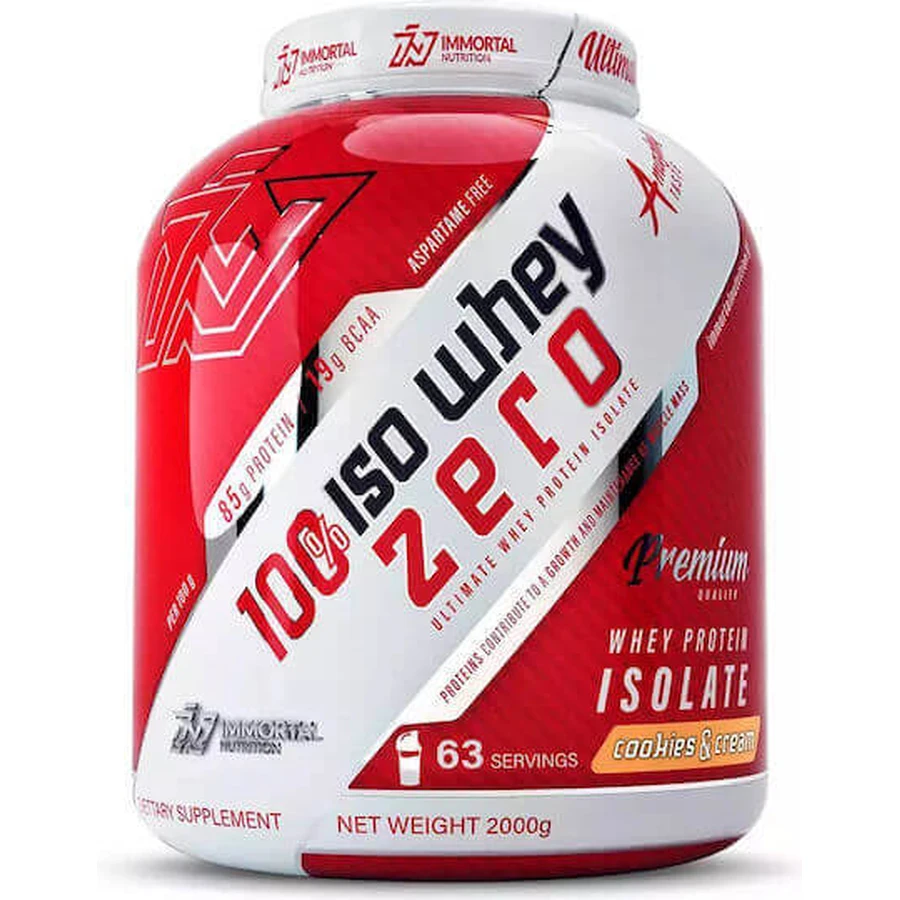 Immortal Nutrition 100% Iso Whey Zero Whey Protein Сывороточный протеин без лактозы со вкусом печенья и сливок 2 кг: цены и характеристики
