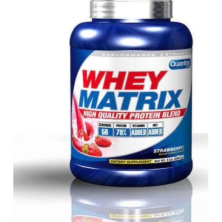 Quamtrax Nutrition Матричний сироватковий протеїн зі смаком полуниці 2,267 кг: ціни та характеристики