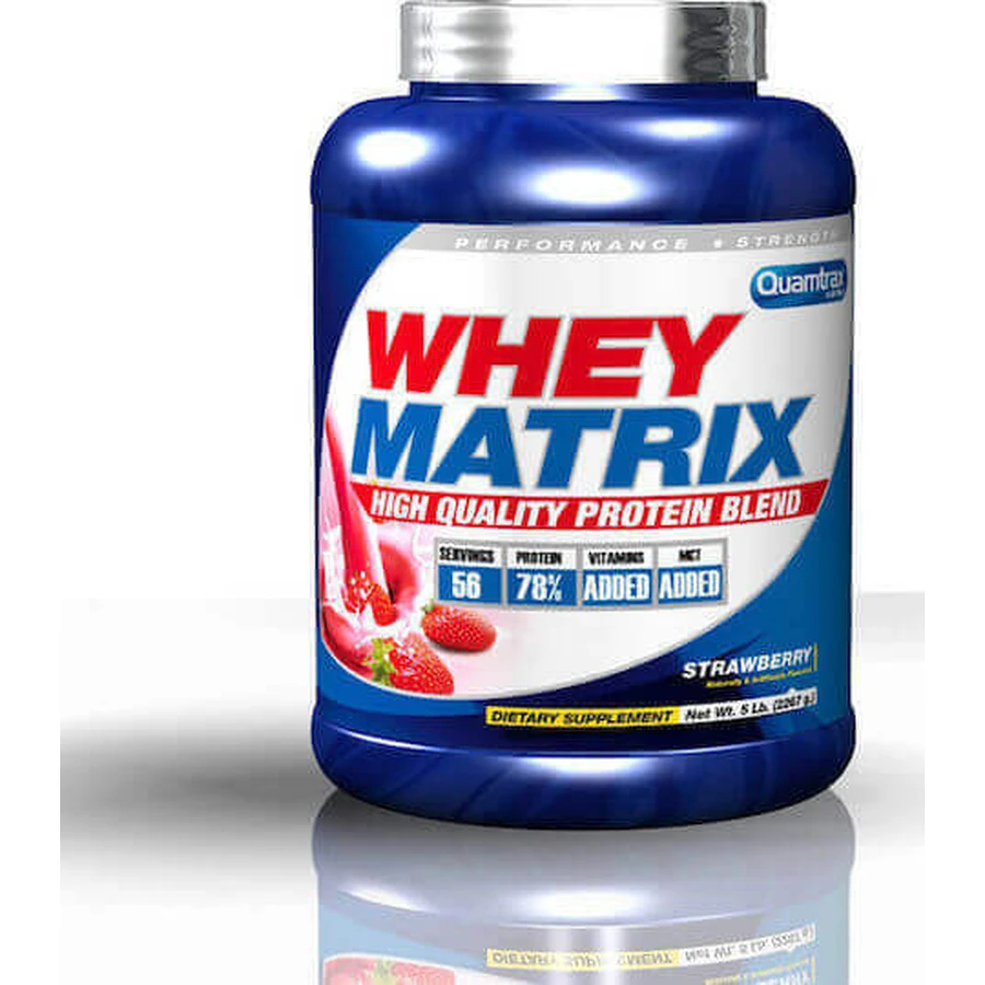 Quamtrax Nutrition Матричний сироватковий протеїн зі смаком полуниці 2,267 кг: ціни та характеристики