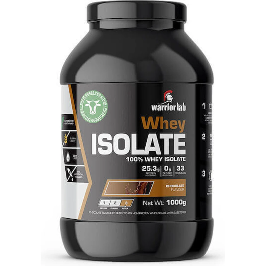 Warrior Lab Изолят сывороточного протеина Whey Protein Isolate без глютена со вкусом шоколада 1 кг: цены и характеристики