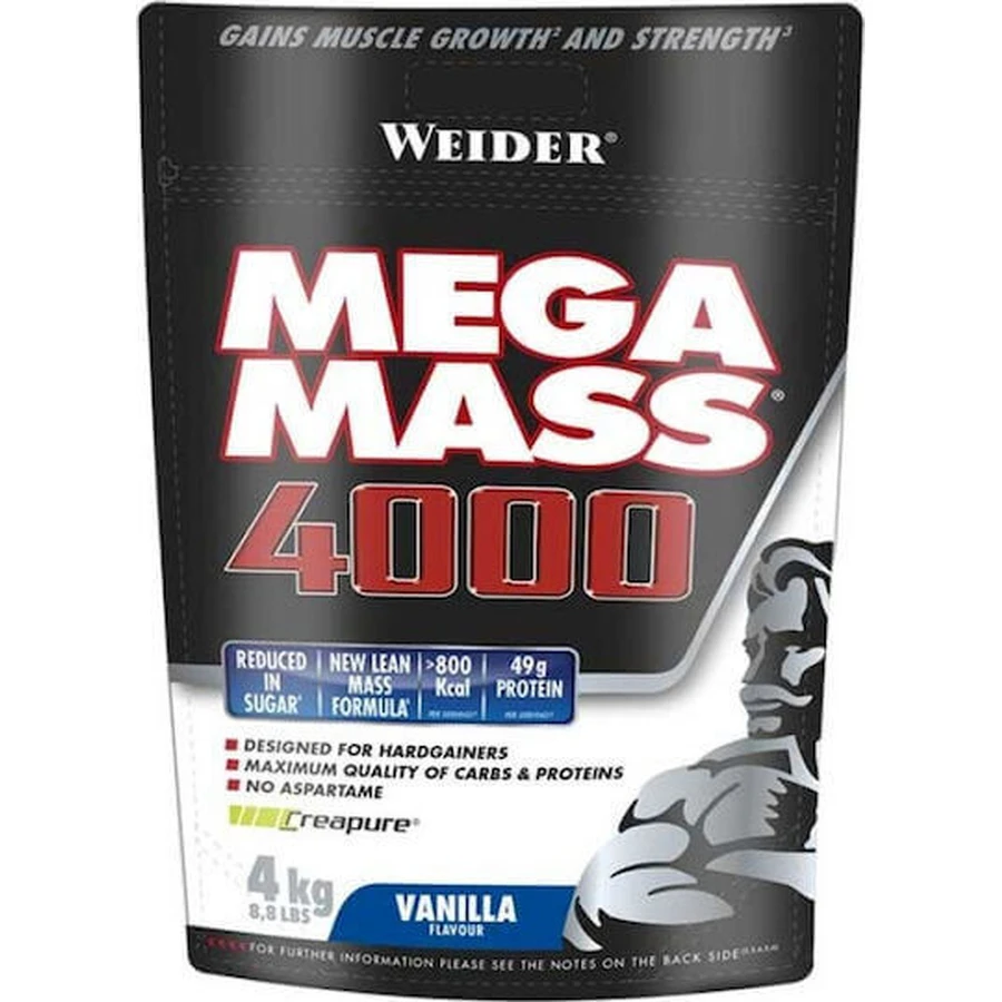 Weider Mega Mass 4000 с креатином и ванильным вкусом 4 кг: цены и характеристики