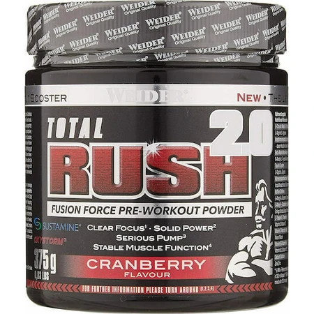 Weider Total Rush 2.0 Pre Workout Supplement 375gr Cranberry: цены и характеристики