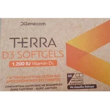 Genecom Terra D3 Softgels Вітамін для зміцнення імунної системи та здоров'я яєць 1200iu 60 м'яких гелів