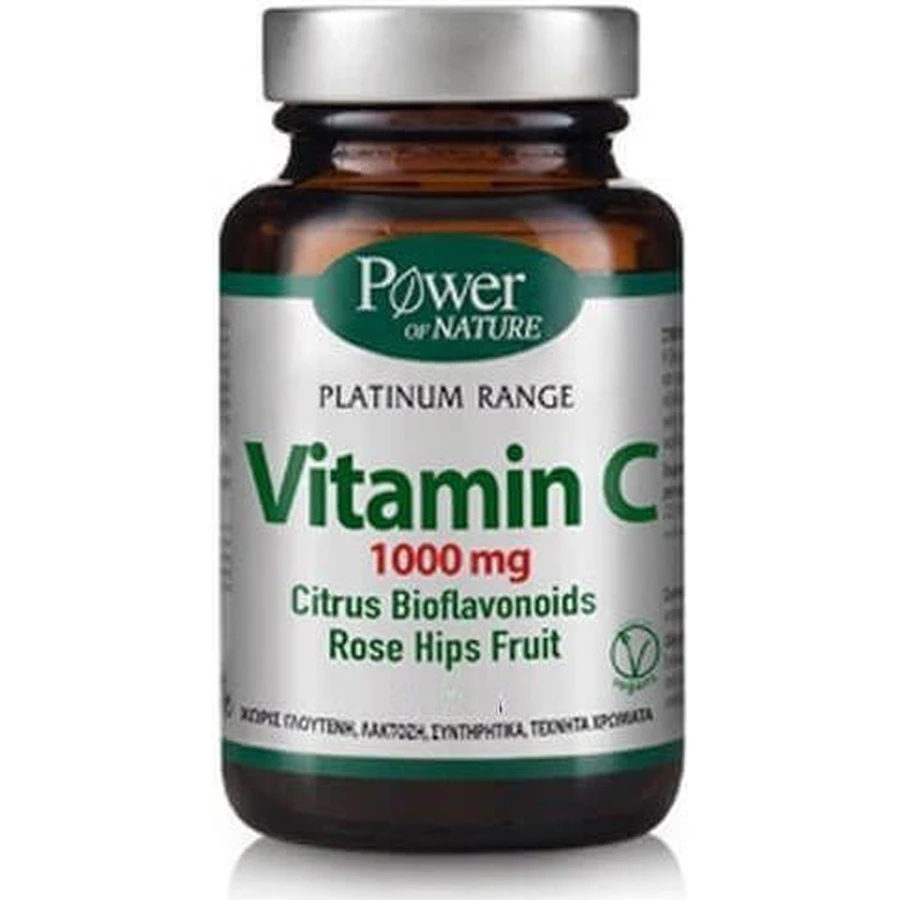 Power Of Nature Platinum Range Vitamin C Витамин C Цитрусовые биофлавоноиды плодов шиповника для укрепления иммунной системы, кожи и антиоксидантного действия 1000 мг 30 таблеток: цены и характеристики