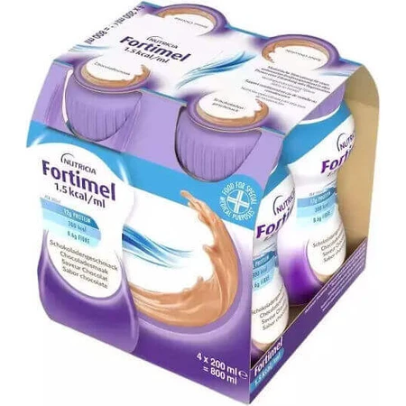 Спеціальна харчова добавка Nutricia Fortimel 1,5 ккал 4 x 50 мл Шоколад: ціни та характеристики