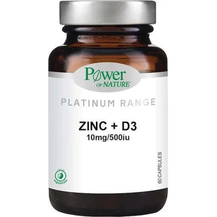 Power Health Platinum Range Zinc & D3 10 мг 500UI 60 капсул