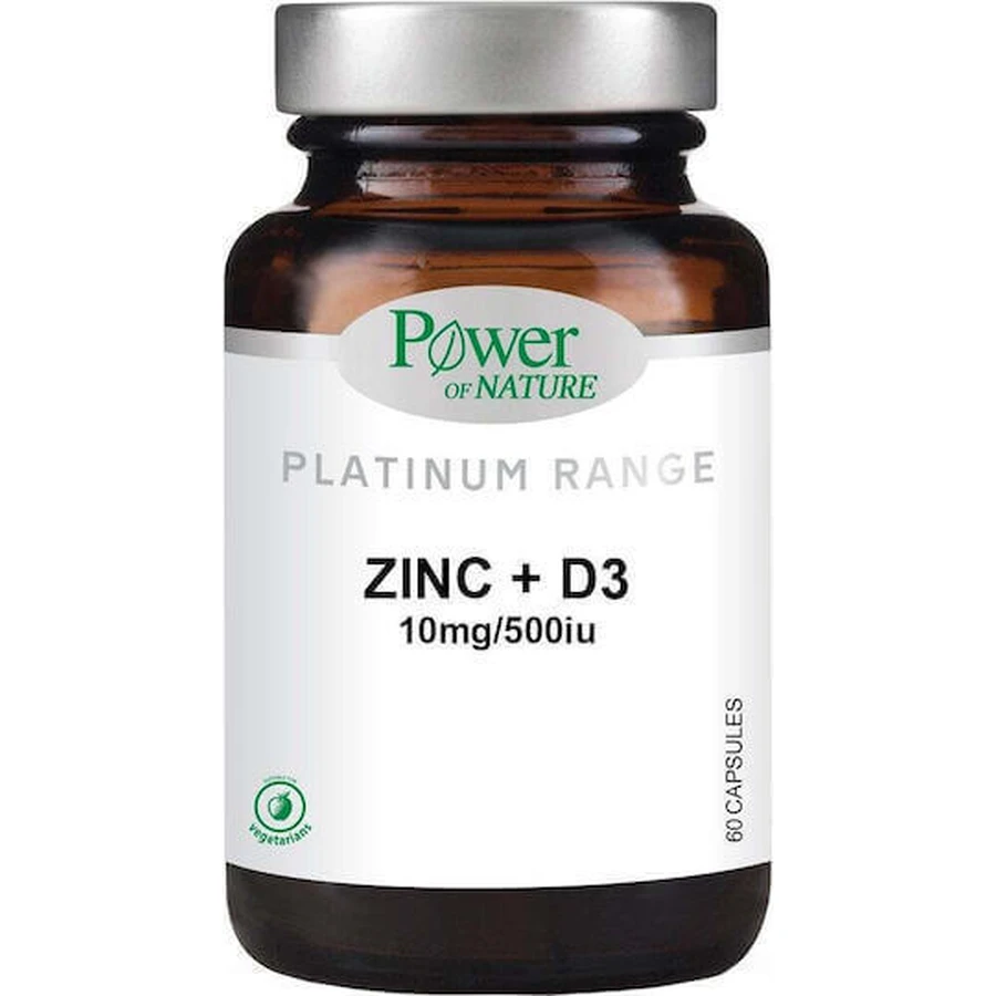 Power Health Platinum Range Zinc & D3 10 мг 500UI 60 капсул: ціни та характеристики