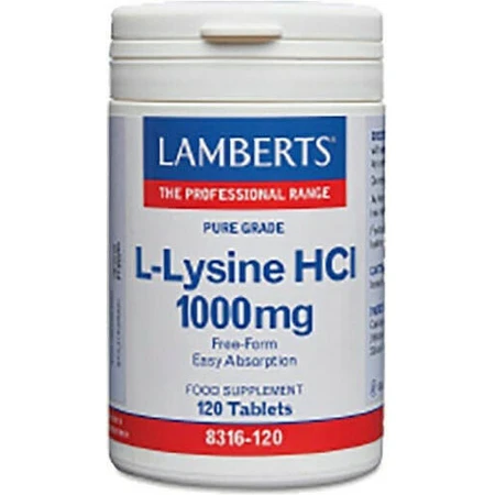 Ламбертс L-Lysine HCL 1000 мг 120 таблеток: цены и характеристики