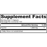 Jarrow Formulas Таурин 1000 мг 100 капсул без смаку