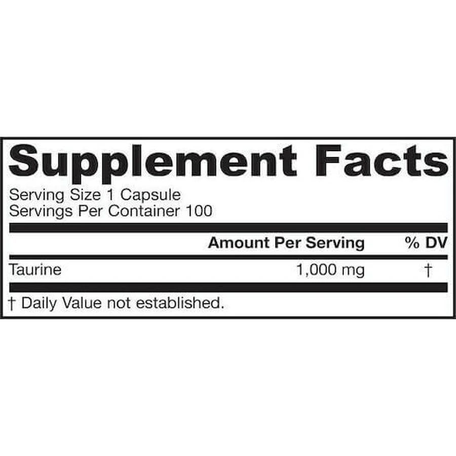 Jarrow Formulas Таурин 1000 мг 100 капсул без смаку: ціни та характеристики