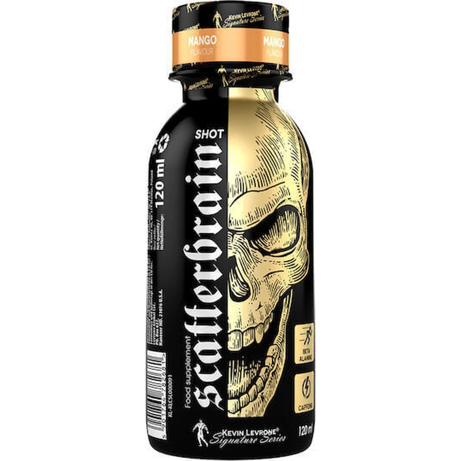 Kevin Levrone Scatterbrain Shot Pre Workout Supplement 120ml Mango: цены и характеристики
