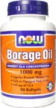 Now Foods Borage Oil Concentrated GLA Borage Seed Oil 1000mg 60 softgels Unflavoured