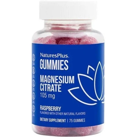 Nature's Plus Цитрат магнію 105 мг 75 жувальних гумок зі смаком малини: ціни та характеристики