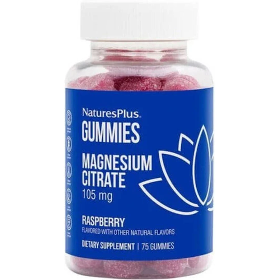 Nature's Plus Цитрат магнію 105 мг 75 жувальних гумок зі смаком малини: ціни та характеристики