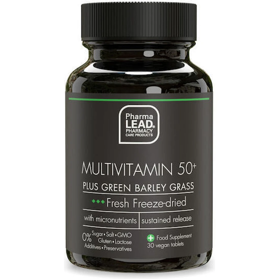 Pharmalead Multivitamin 50+ Мультивітамінний комплекс для енергії, зміцнення імунної системи та здоров'я яєць 30 рослинних капсул: ціни та характеристики