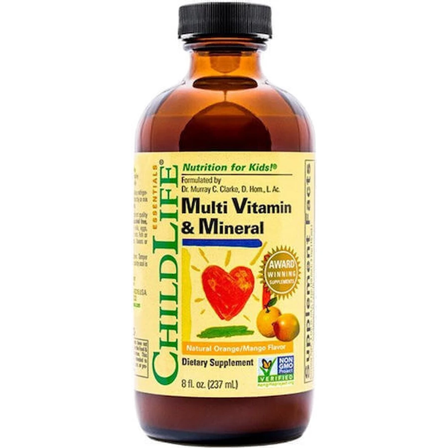 ChildLife Essentials Мультивитамины и минералы Мультивитамины для энергии, укрепления иммунитета и волос 14,7 мг Апельсин-манго 237 мл: цены и характеристики