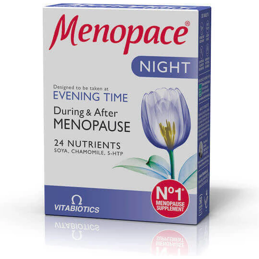 Vitabiotics Menobiotics Menopace Night Evening Time Menopause Supplement 30 tabs: цены и характеристики