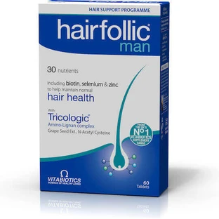 Vitabiotics WellMan WellMan Hairfolic Man with Tricologic Special Dietary Supplement 60 tabs