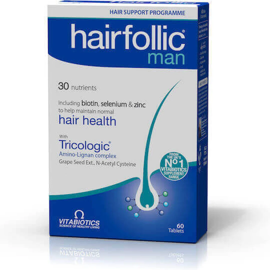 Vitabiotics WellMan WellMan Hairfolic Man with Tricologic Special Dietary Supplement 60 tabs: цены и характеристики