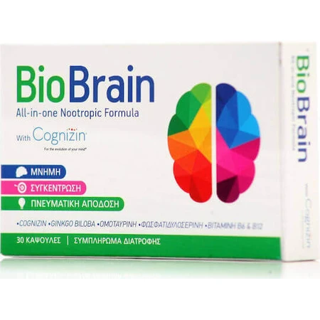 BioAxess Біо Мозок з когнізином добавка для пам'яті 30 капс.: ціни та характеристики