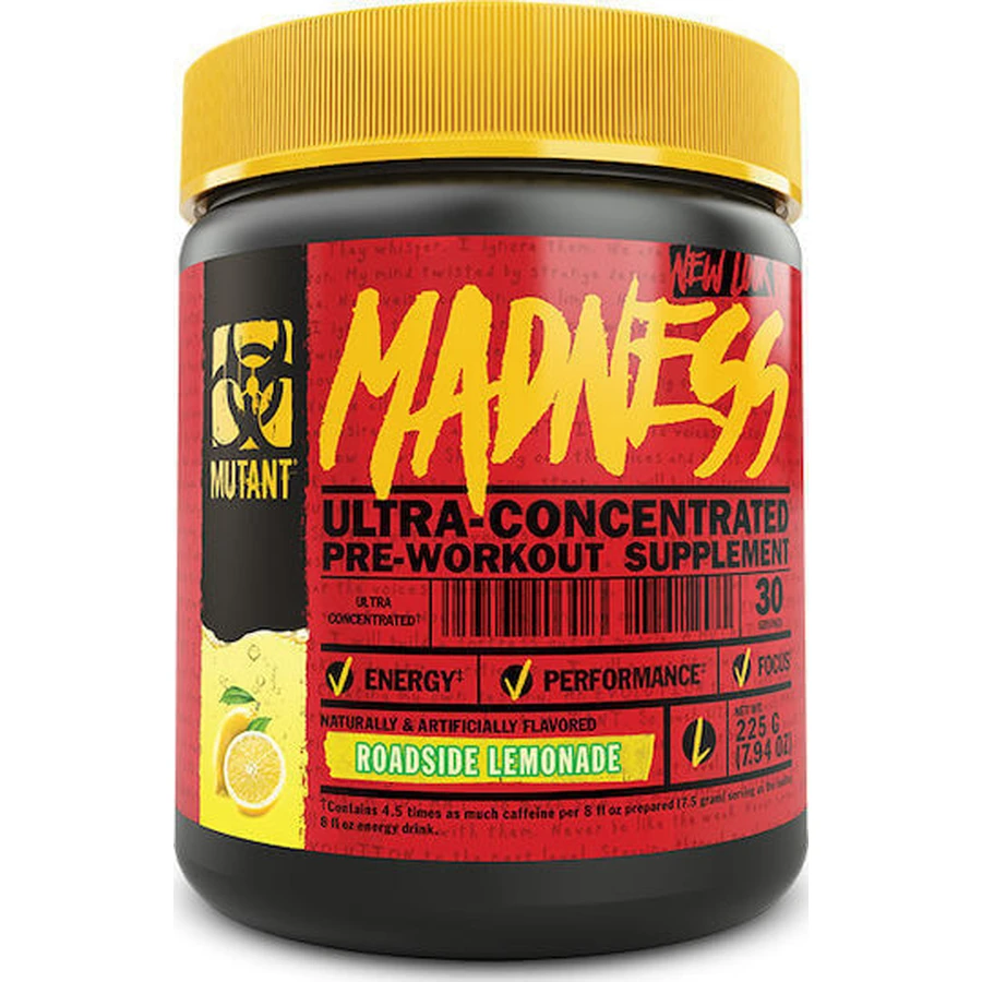 Mutant Madness Pre Workout Supplement 225gr Roadside Lemonade: цены и характеристики