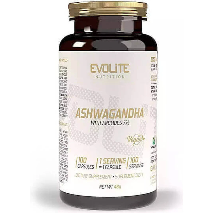 Evolite Ashwagandha 375 мг 100 растительных капсул: цены и характеристики