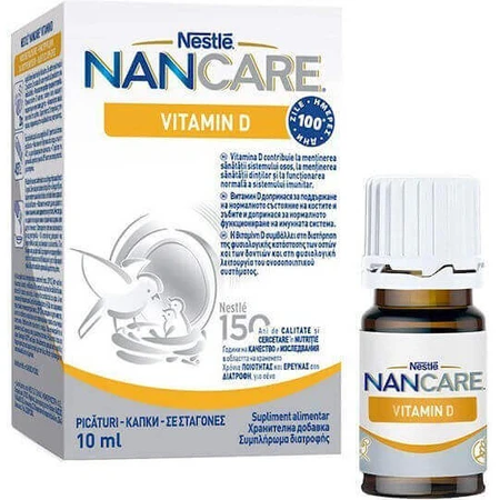Nestle NanCare Витамин D для укрепления иммунитета и здоровья яиц 10 мл: цены и характеристики